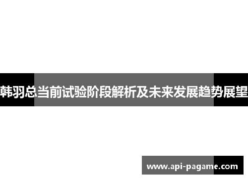 韩羽总当前试验阶段解析及未来发展趋势展望 韩羽总当前试验阶段解析及未来发展趋势展望